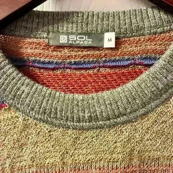 Mens  Sol Alpaca Crewneck Sweater Medium Like NEW - Picture 3 of 8